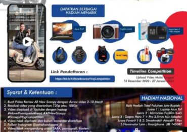 Ada Kabar Gembira nih Sob, Astra Honda Motor Gelar Kompetisi Vlog untuk Pecinta Skutik All New Scoopy