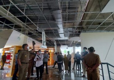 Habiskan Rp10 Miliar, Plafon Gedung Perpustakaan Samarinda Rusak