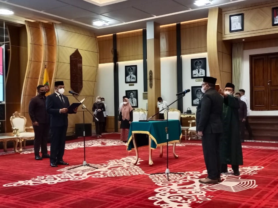 Pelantikan Ali Fitri Noor sebagai Pj Sekretaris Kota di Rumah Jabatan Wali Kota Samarinda