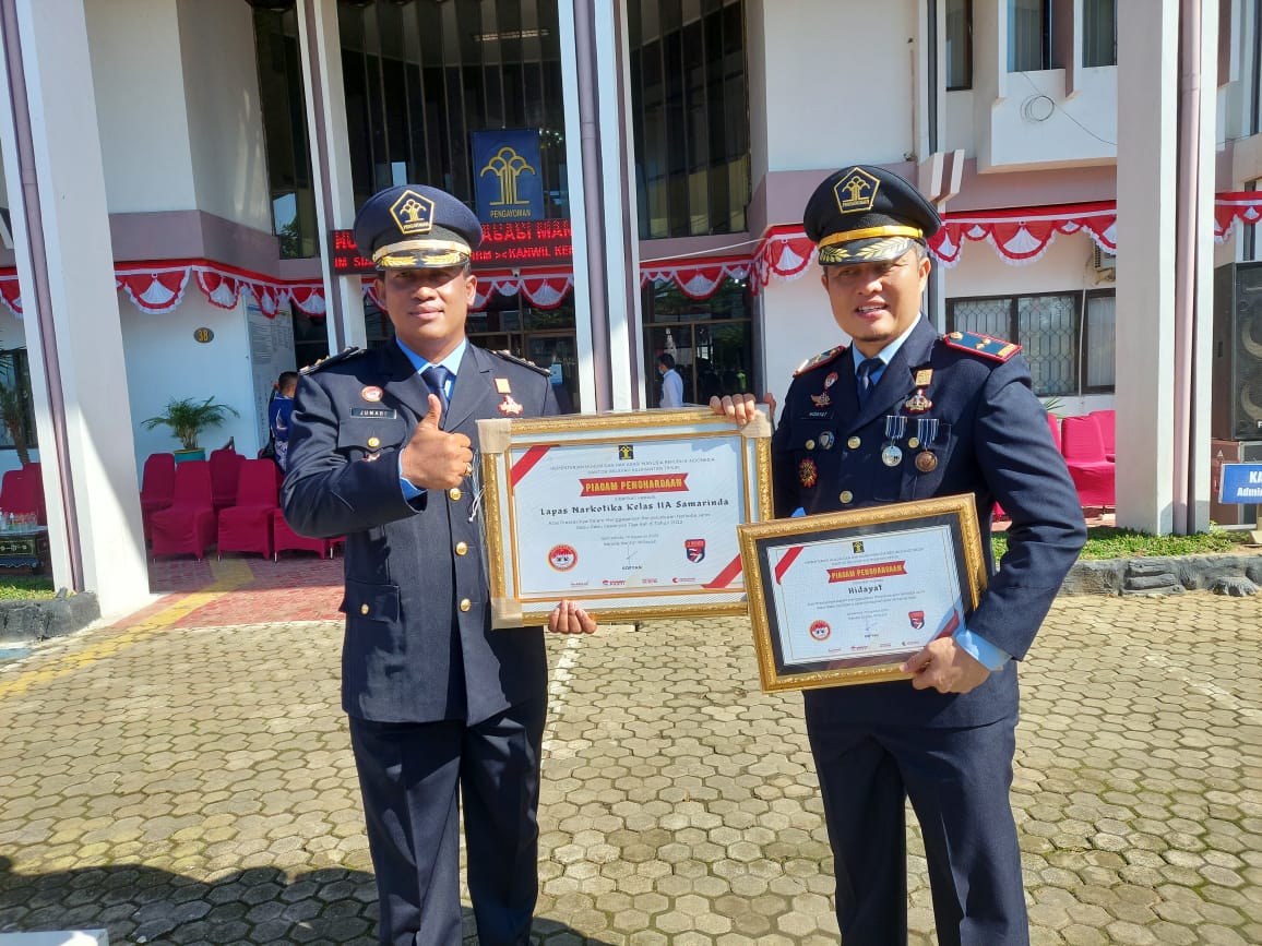 Kalapas Narkotika Samarinda, Hadiyat mendapat penghargaan dari Kemenkumham RI