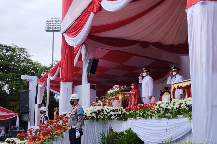 Wali Kota Samarinda Andi Harun sebagai Inspektur Upacara Hari Kemerdekaan Republik Indonesia (HUT RI) ke-77