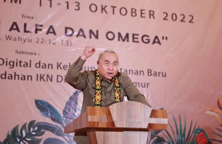 Gubernur Kalimantan Timur (Kaltim), Isran Noor menghadiri sekaligus membuka Pertemuan Raya II Perempuan Gereja Kalimantan Evangelis (GKE)