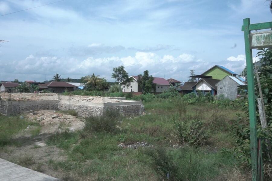 Penampakan pondasi bakal bangunan Gereja Batak Karo Protestan (GBKP) di gang Imanuel, jalan SMP 8, RT 29. Kelurahan Rapak Dalam, Kecamatan Loa Janan Ilir, Samarinda