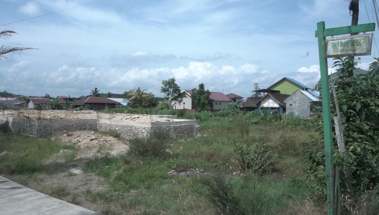Penampakan pondasi bakal bangunan Gereja Batak Karo Protestan (GBKP) di gang Imanuel, jalan SMP 8, RT 29. Kelurahan Rapak Dalam, Kecamatan Loa Janan Ilir, Samarinda