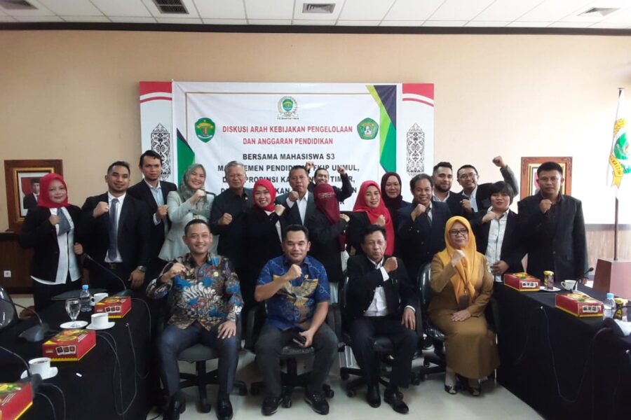 Diskusi Arah Kebijakan Pengelolaan dan Anggaran Pendidikan DPRD Kaltim, Disdikbud Kaltim, dan Mahasiswa S3 Program Studi Manajamen Pendidikan FKIP Unmul