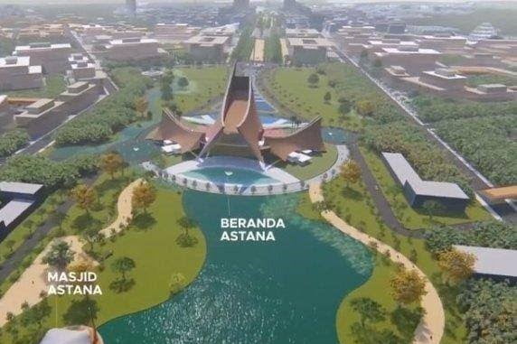 Ilustrasi Kawasan Inti Pusat Pemerintahan (KIPP) di IKN Nusantara. (istimewa)