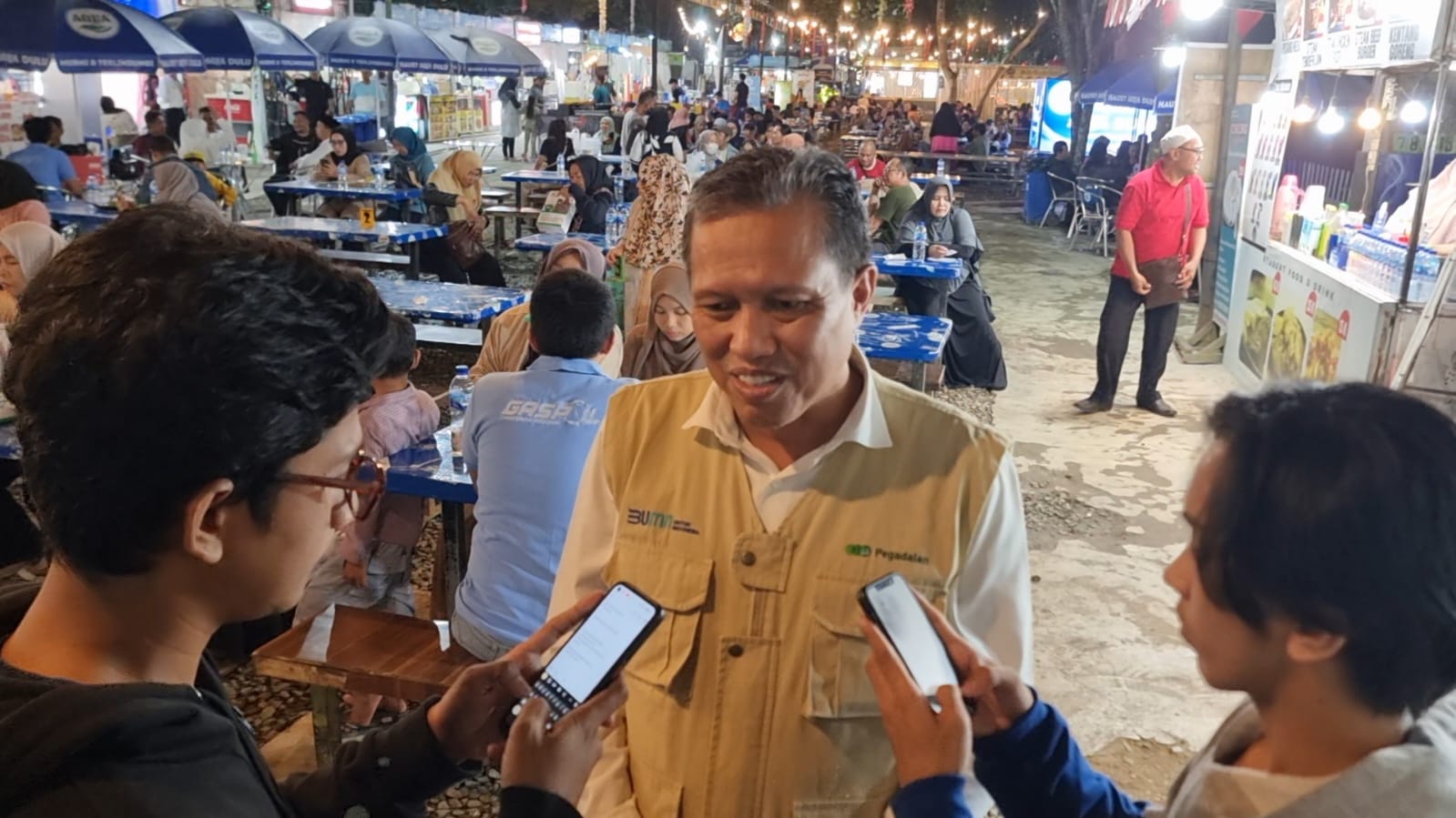 Kepala Pegadaian Syariah Cabang Samarinda, Muhammad Taufik usai menjadi narasumber Ngobrol Bareng Pelaku UMKM.