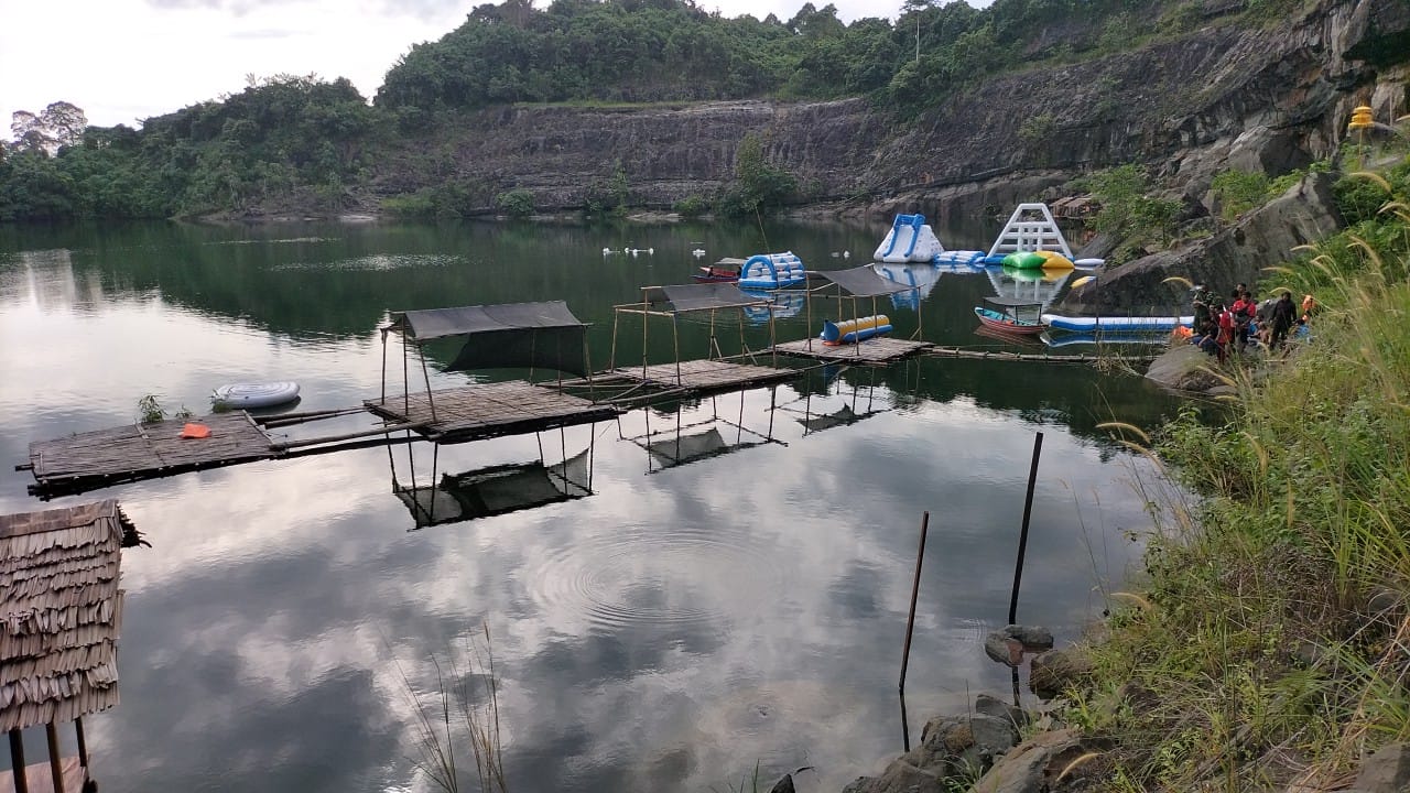 Destinasi Wisata Danurdana di Desa Perjiwa, Tenggarong Seberang, Kutai Kartanegara yang menjadi lokasi kejadian perkara Ardiansyah tenggelam dan ditemukan meninggal dunia. (isrimewa)