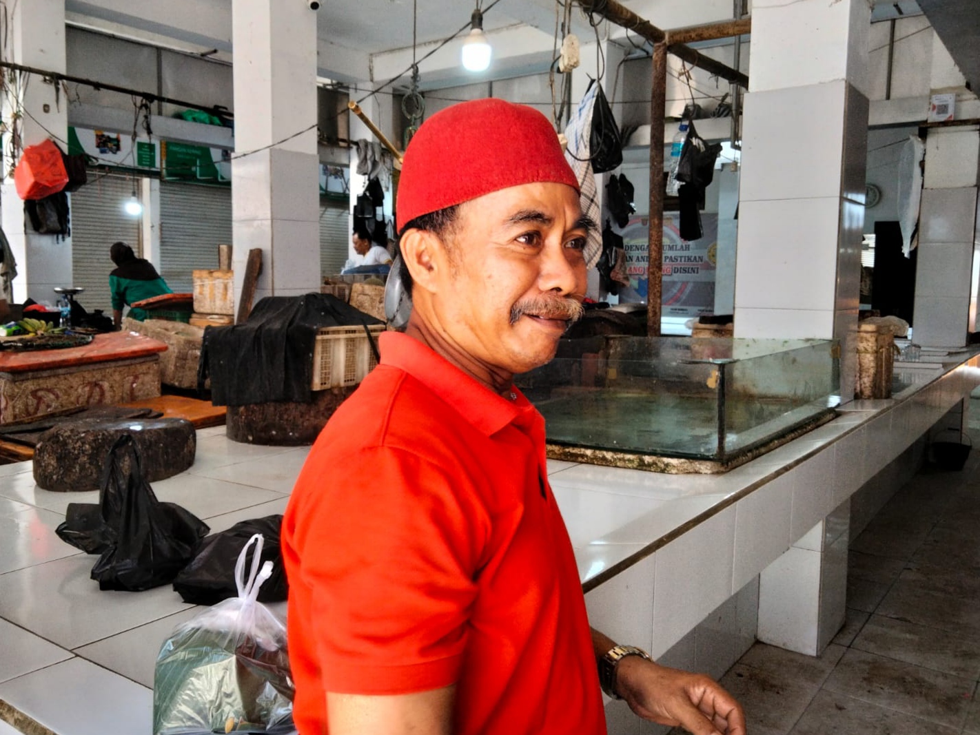 Ahmad Yani Saat Ditemui di Pasar Merdeka pada, Jumat Siang (22/9/2023), (Foto/HAE)
