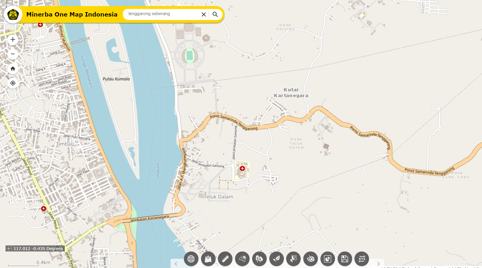Dari tangkapan layar situs Minerba One Map Indonesia, menunjukkan tidak ada konsesi pertambangan Batu Bara di wilayah Desa Teluk Dalam, Tenggarong Seberang, Kutai Kartanegara.