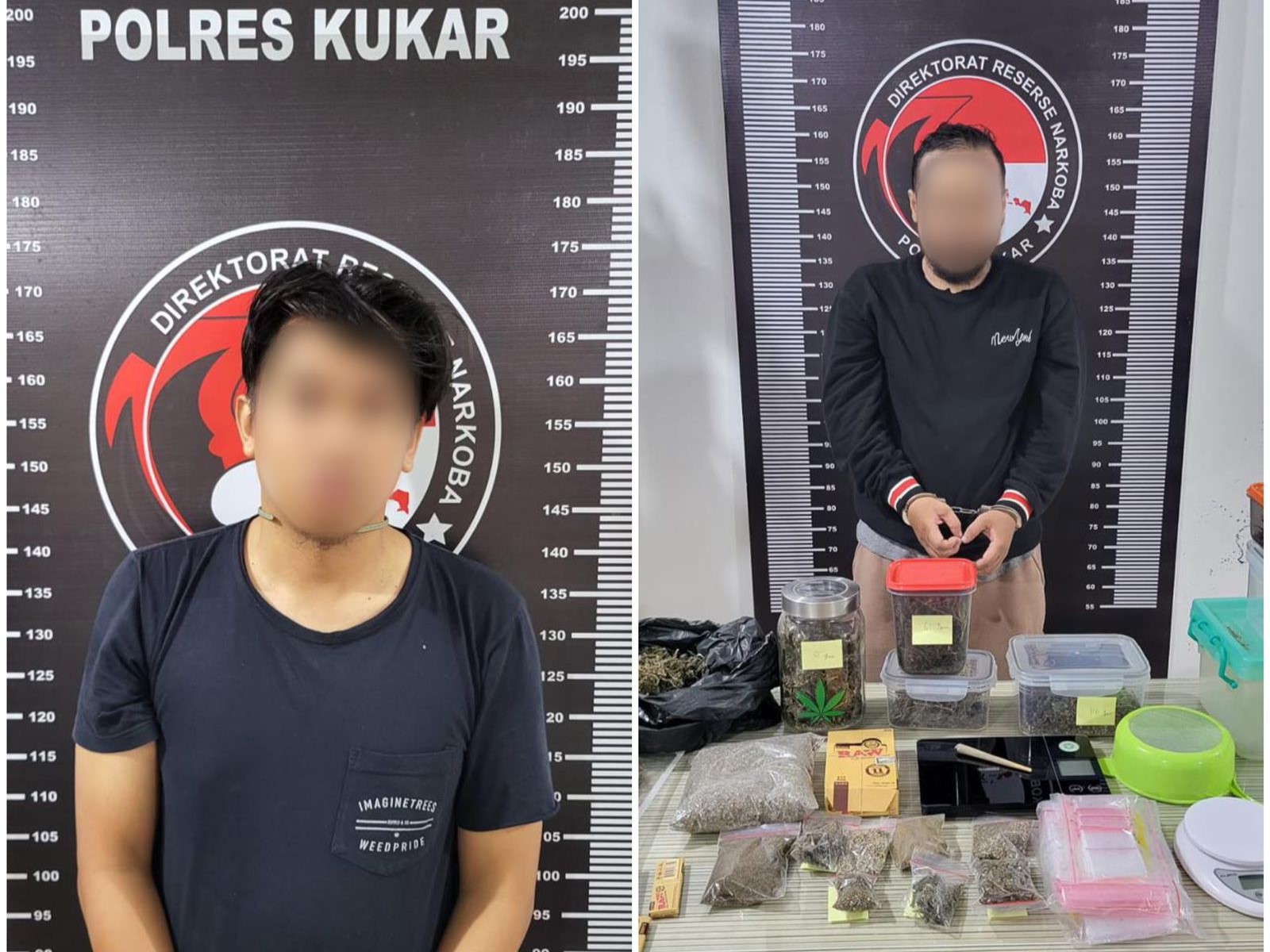 AS dan FT diamankan beserta barang bukti di Mapolres Kukar (ist)