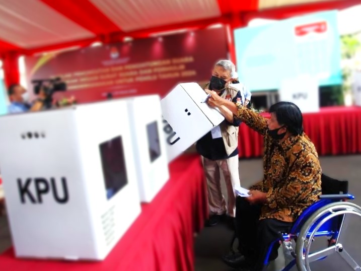 Anggota Komisi I DPRD Kaltim, Jahidin Pastikan Difabel Dapat Akses Mudah di Pemilu 2024.