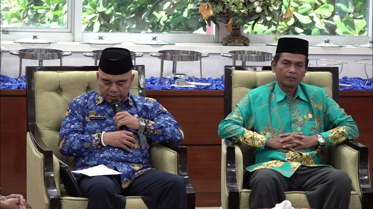 Asisten I Sekretariat Kabupaten Kukar, Akhmad Taufik Hidayat menyambut kunjungan studi dari Pemkab dan DPRK Aceh Barat.
