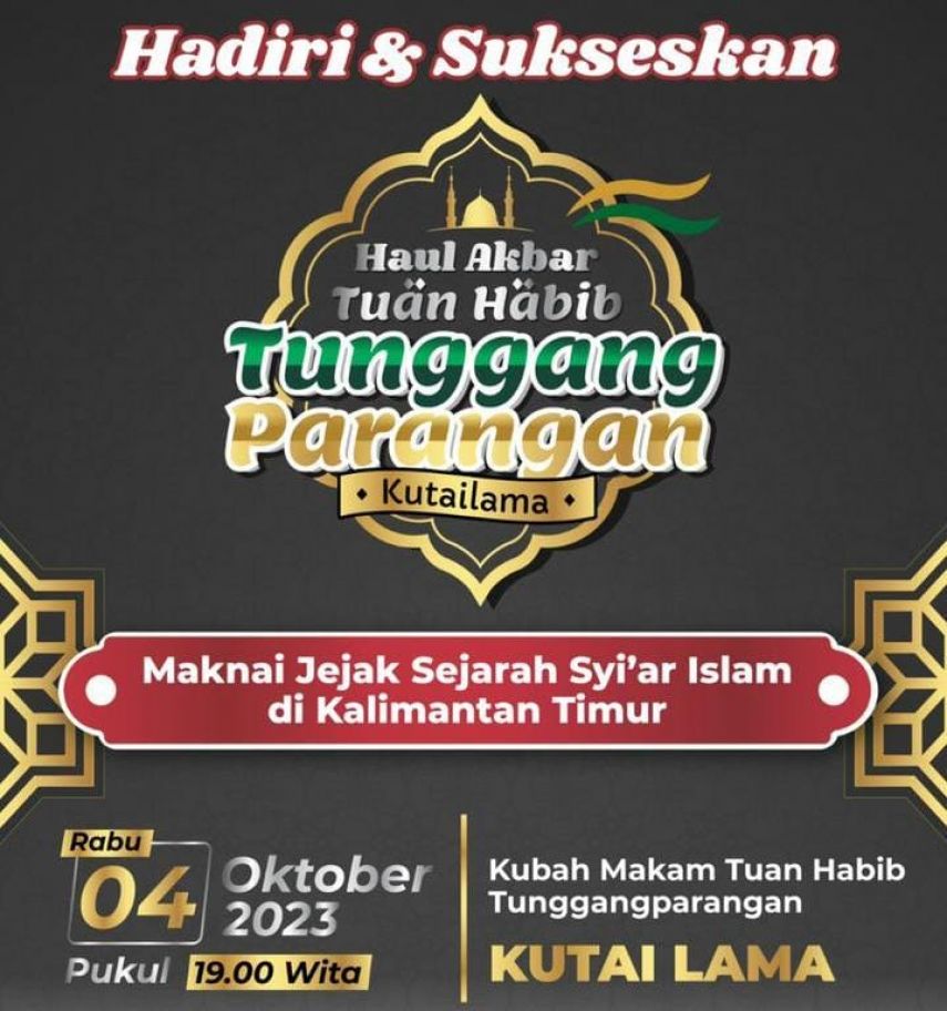 Haul Akbar Habib Tunggang Parangan di Desa Kutai Lama, Kecamatan Anggana, Kutai Kartanegara.