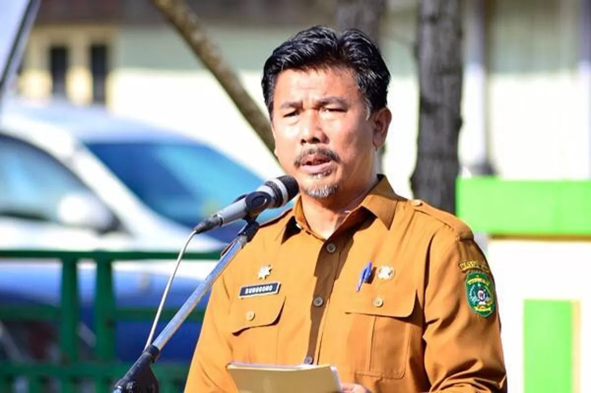 Sekdakab Kutai Kartanegara, Sunggono saat memberi arahan. (Dok)