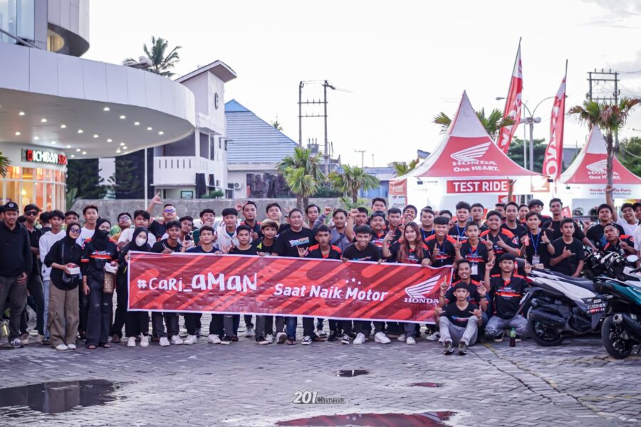 Sebanyak 100 bikers honda hadir padati rangkaian acara yang berlangsung dihalaman parkir citimall kota Bontang ini.