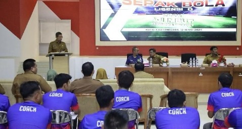Suasana agenda pelatihan lisensi tingkat D bagi pelatih SSB di Kukar. (Foto/ist)