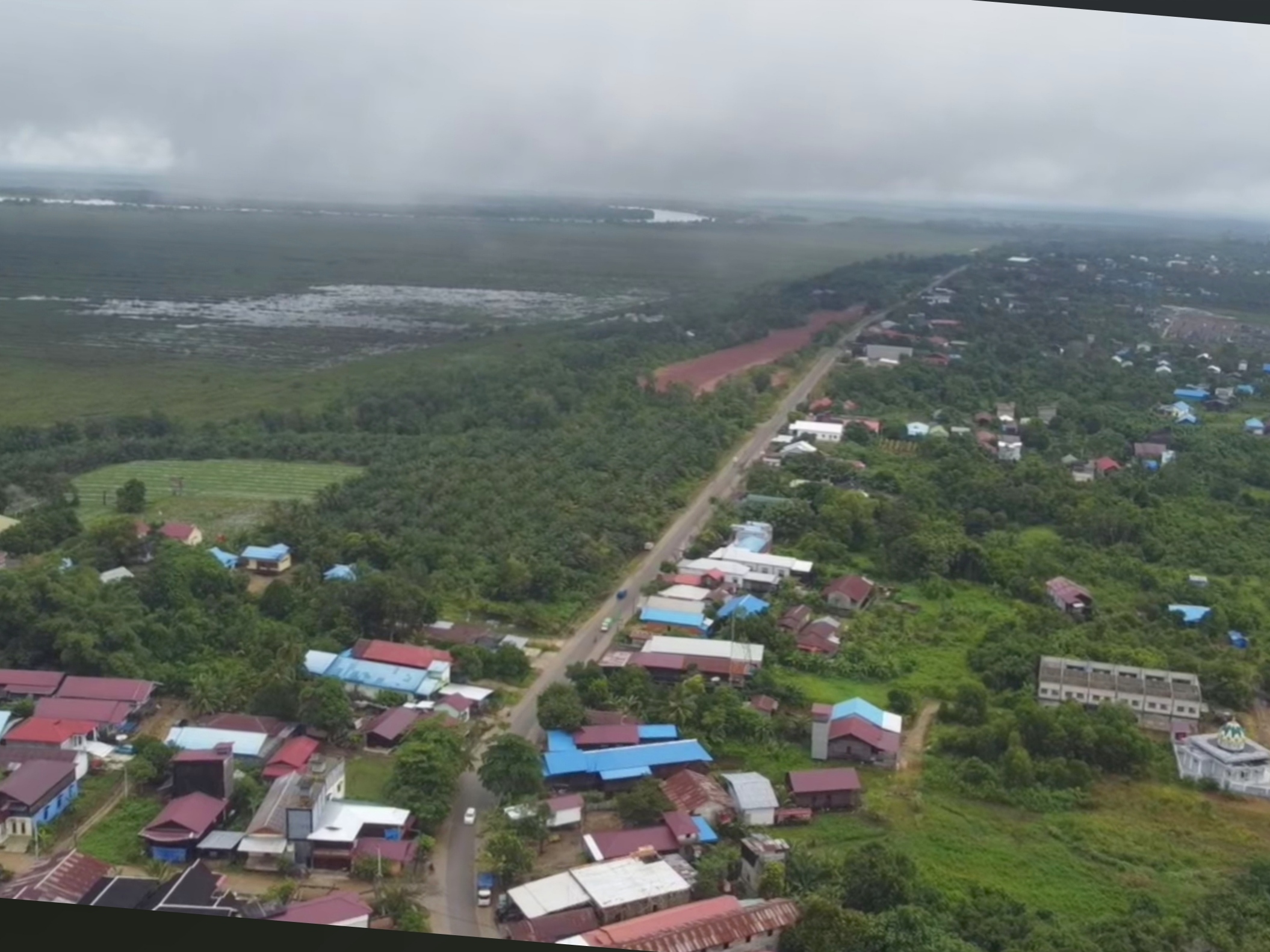 Lanskap Kecamatan Kota Bangun Darat. (Foto/ist)