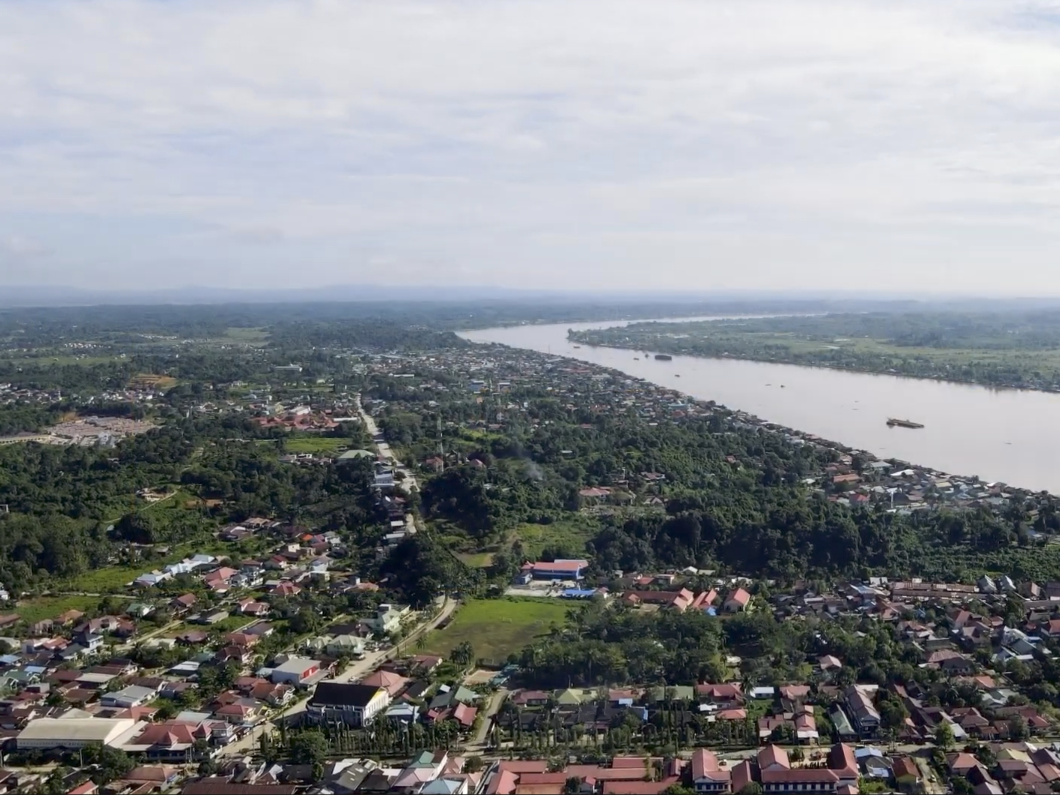 Lanskap Kecamatan Tenggarong Seberang, Kutai Kartanegara. (Foto/ist)