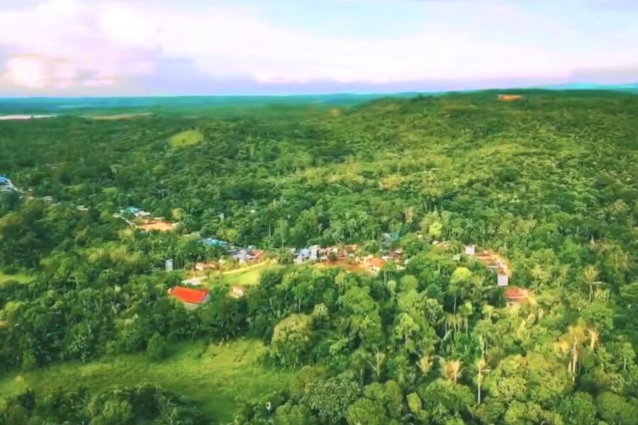 Panorama Desa Kedang Ipil, Kecamatan Kota Bangun, Kutai Kartanegara. (Foto/dok)