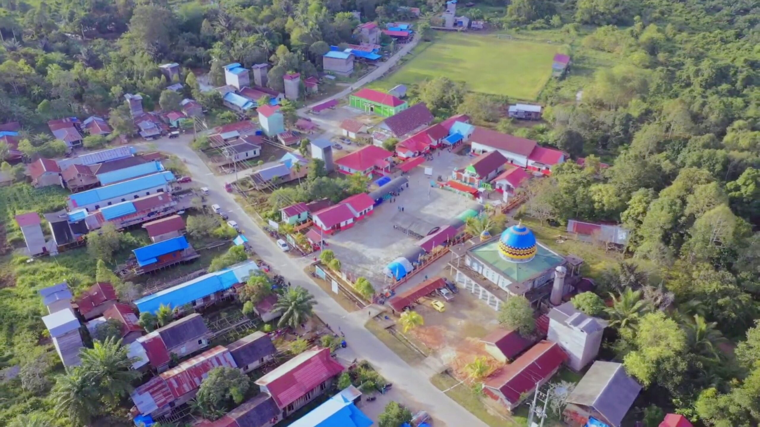 Panorama Desa Lebak Mantan, Kutai Kartanegara. (Foto/dok)
