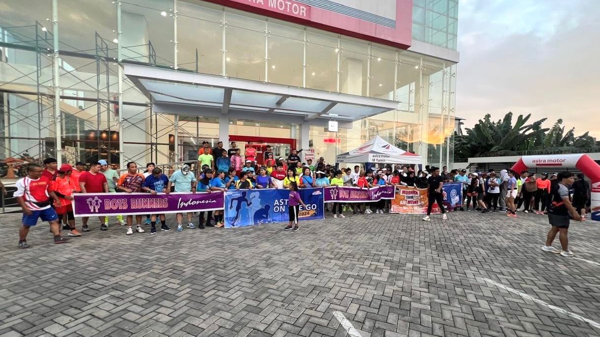 Dokumentasi Astra Motor M. Yamin Sukses Gelar Fun Run, Ramaikan Launching All New Honda BeAT Bersama Bots Runner. (Ist)