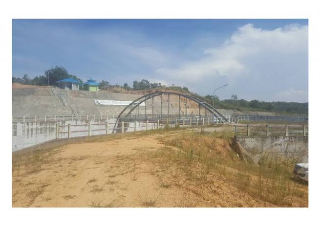 Bendungan Marangkayu yang diharap menyediakan kebutugan air bersih di Kecamatan Marangkayu. (Foto/ist)