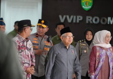 Sidang dan Temu Nasional Kepala Daerah, Wapres Ma’ruf Amin Tiba di Kaltim