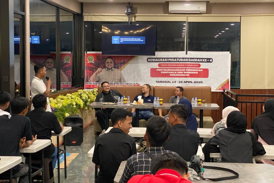 Gelaran Sosialisasi Peraturan Daerah (Sosper) No 9 Tahun 2023 tentang Pendidikan Karakter dan Wawasan Kebangsaan oleh Anggota DPRD Kalimantan Timur.