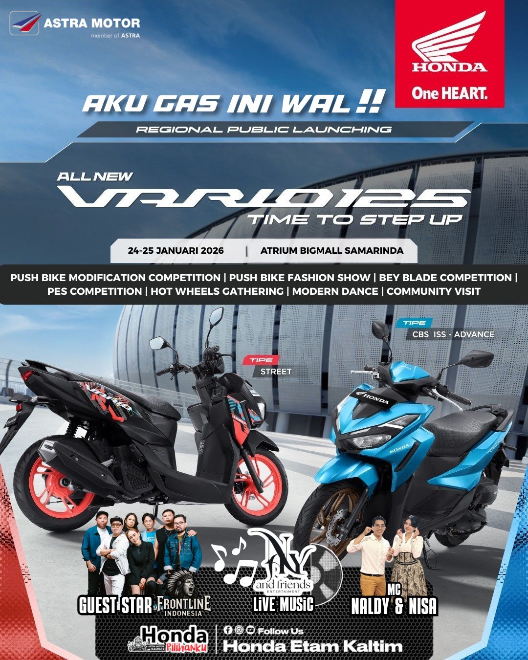 Generasi Terbaru, All New Honda Vario 125 Siap Mengaspal di Kota Tepian Akhir Pekan Ini