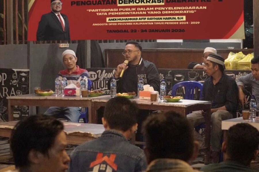 KUTAI KARTANEGARA — Anggota DPRD Kalimantan Timur, Andi Muhammad Afif Rayhan Harun, menggelar Penguatan Demokrasi Daerah (PDD) ke-1