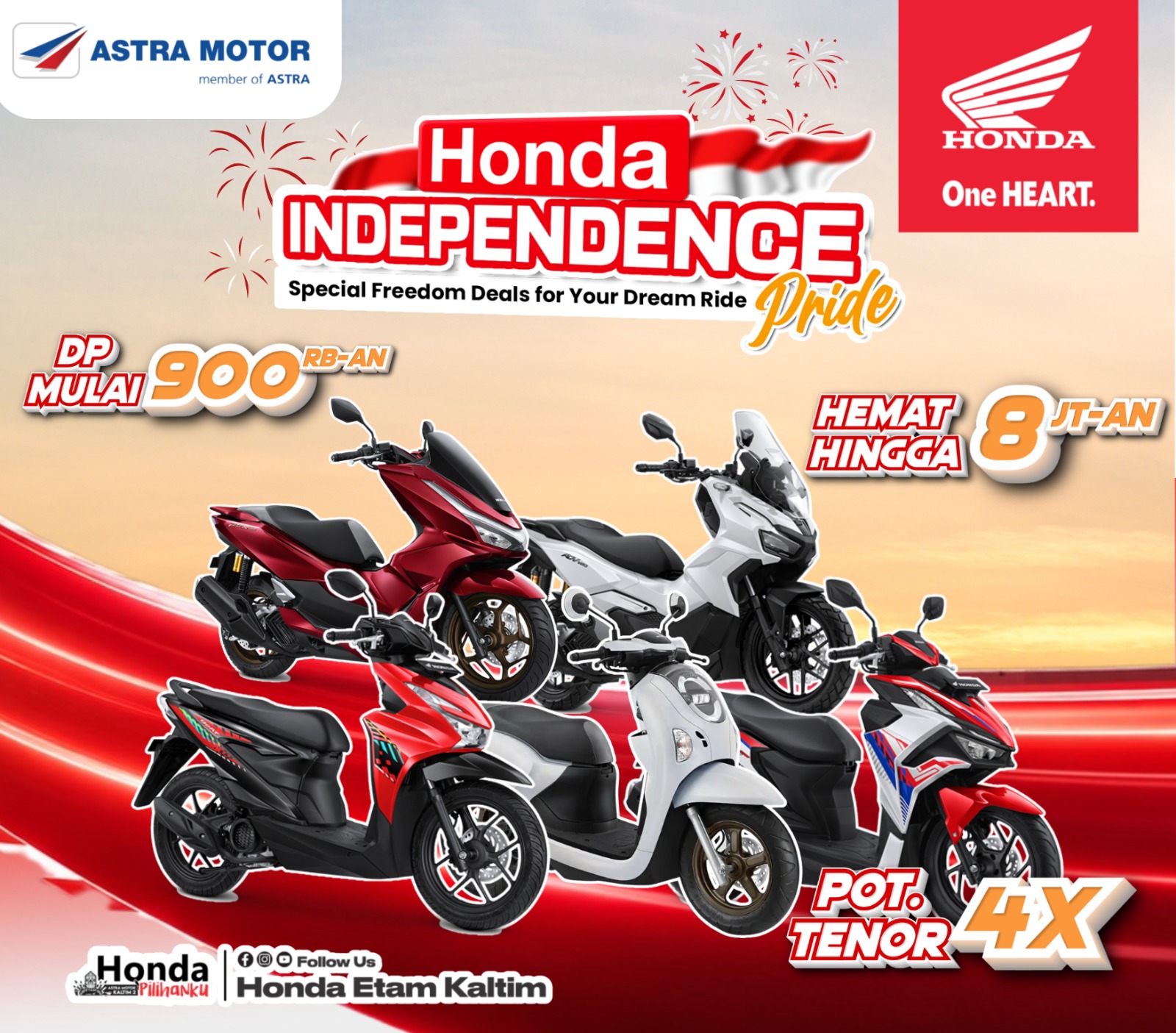 Astra Motor Kalimantan Timur 2 Hadirkan program Honda Independence, Berikan Kemudahan Dalam Mengendarai Motor Impian